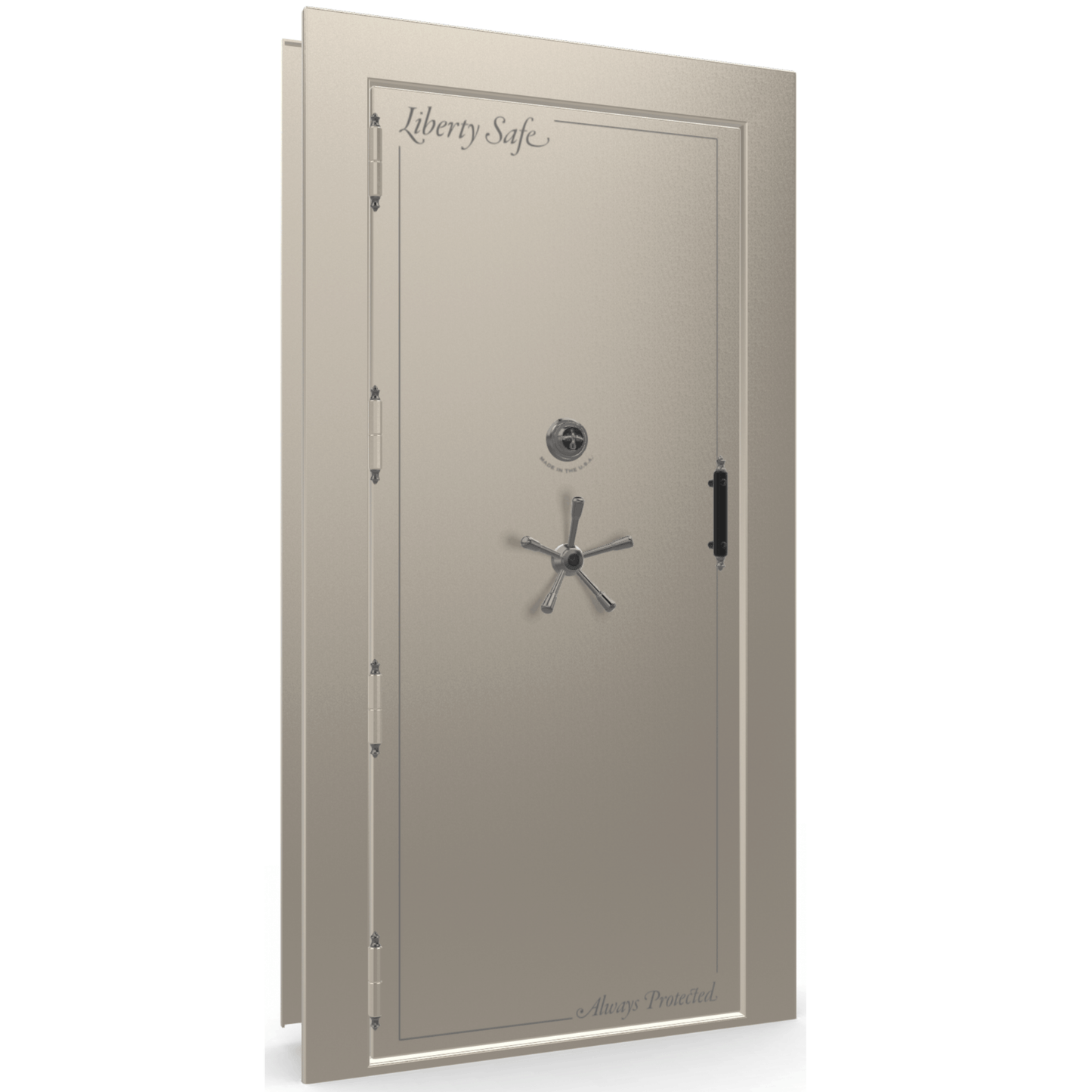 Vault Door Series | Out-Swing | Left Hinge | Champagne Gloss | Mechanical Lock - closed