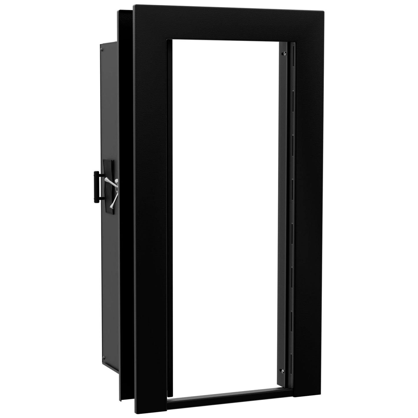 Vault Door Series | In-Swing | Left Hinge | Black Textured | Mechanical Lock - open