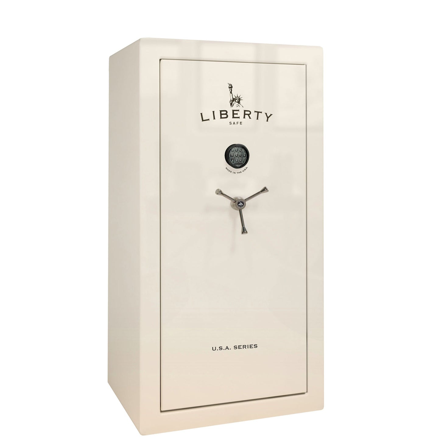USA Series | Level 3 Security | 60 Minute Fire Rating | 30 | Dimensions: 60.5"(H) x 30"(W) x 22"(D) | White Gloss | Electronic Lock - closed