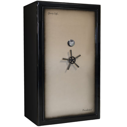 Presidential Series | Level 10 Security | 2.5 Hours Fire Protection | 50 | Dimensions: 72”(H) x 42”(W) x 27.75"(D*) | Champagne Gloss | Electronic Lock - Closed