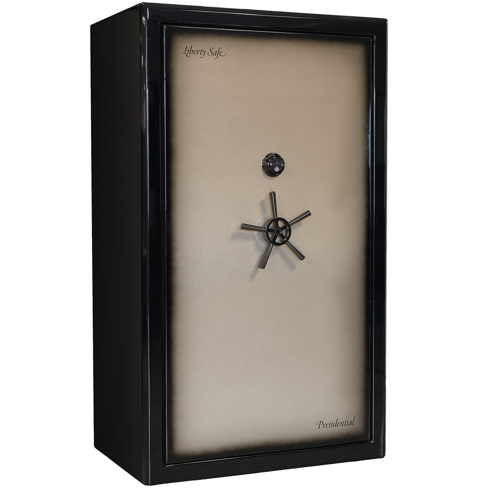 Presidential Series | Level 10 Security | 2.5 Hours Fire Protection | 50 | Dimensions: 72”(H) x 42”(W) x 27.75"(D*) | Champagne Gloss | Mechanical Lock - Closed