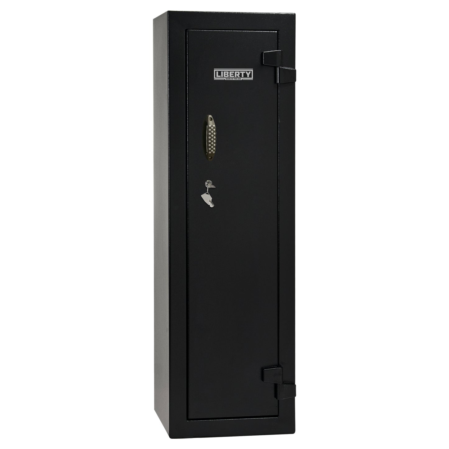 Ammo Cabinet 10 |  Dimensions: 59”(H) x 18”(W) x 16”(D) | 1 (Expandable to 2) Long Guns | Black - closed