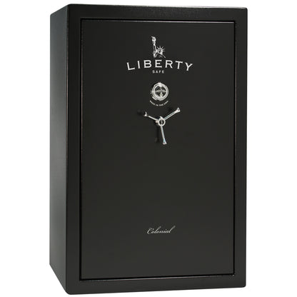 Colonial 35 | Pro Flex Interior | Level 4 Security | 75 Minute Fire Protection | Dimensions: 60.5"(H) x 42"(W) x 22"(D) | Up to 45 Long Guns | Black Textured | Mechanical Lock – Closed