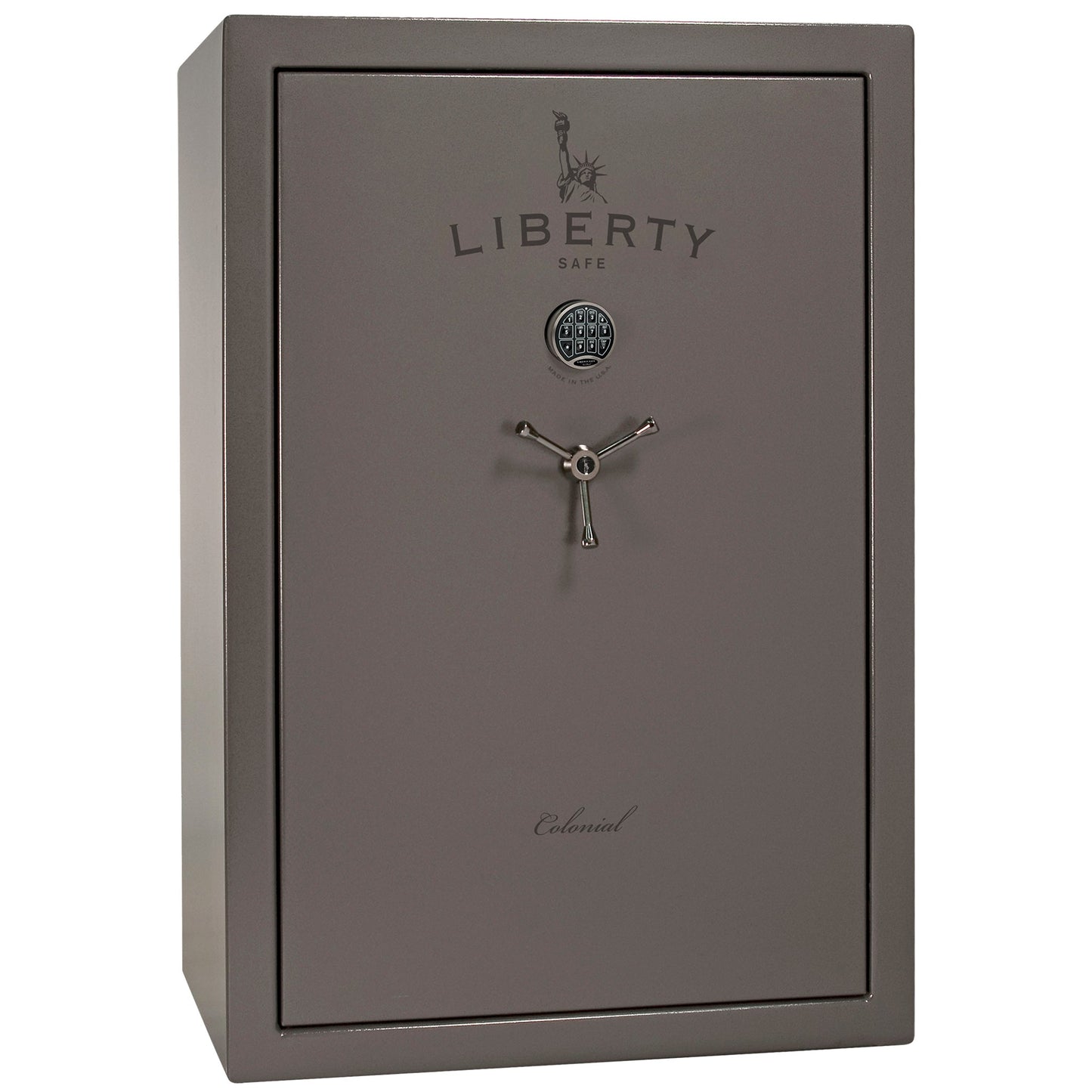 Colonial Series | Level 4 Security | 75 Minute Fire Protection | 35 | DIMENSIONS: 60.5"(H) X 42”(W) X 22"(D*) | Gray Gloss | Electronic Lock - closed