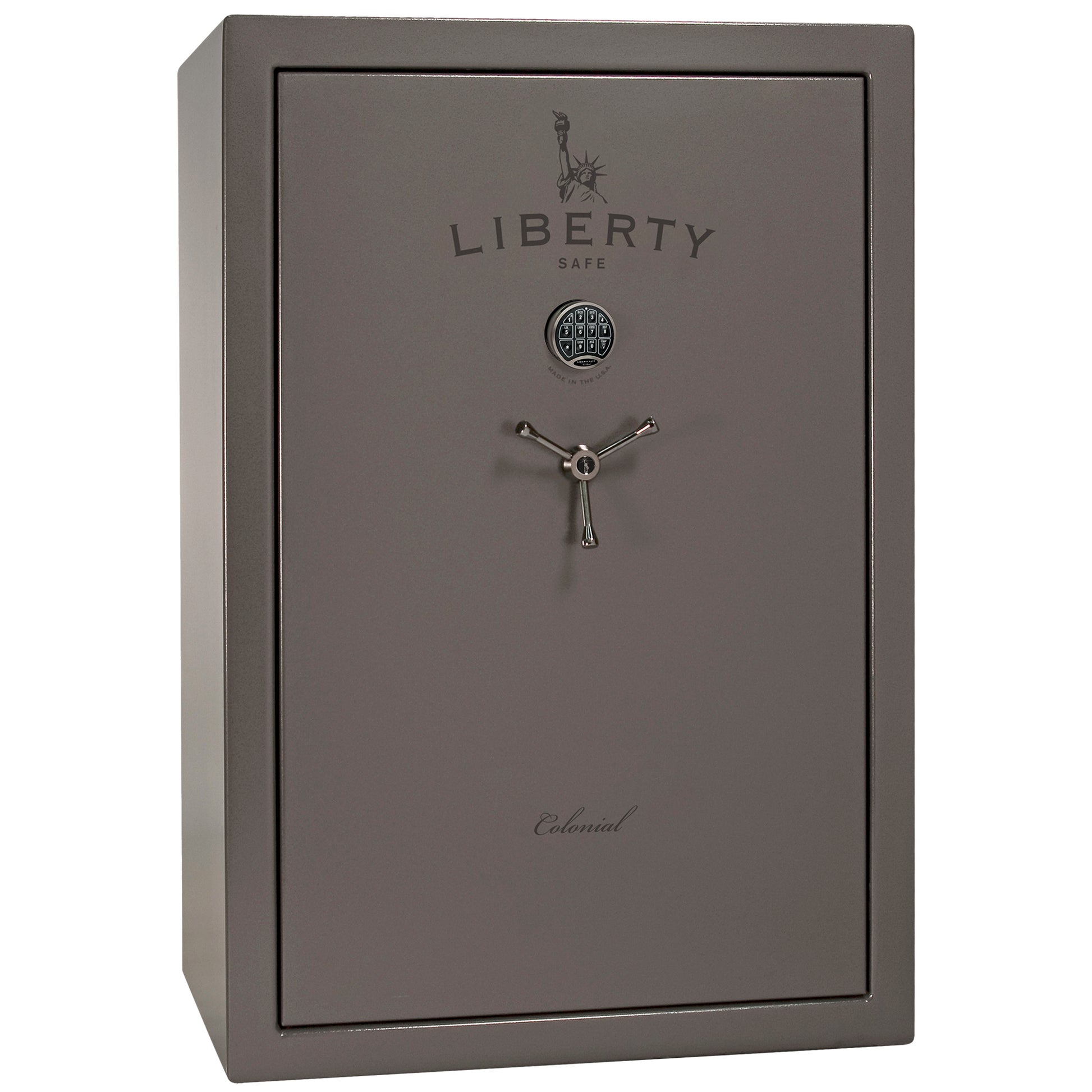 Colonial Series | Level 4 Security | 75 Minute Fire Protection | 35 | DIMENSIONS: 60.5"(H) X 42”(W) X 22"(D*) | Gray Gloss | Electronic Lock - closed