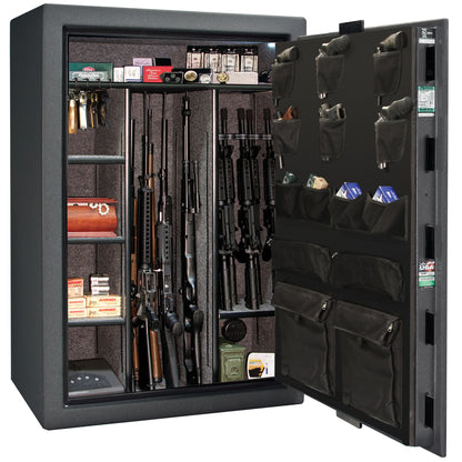 Colonial Series | Level 4 Security | 75 Minute Fire Protection | 35 | DIMENSIONS: 60.5"(H) X 42”(W) X 22"(D*) | Granite Textured | Mechanical Lock - open