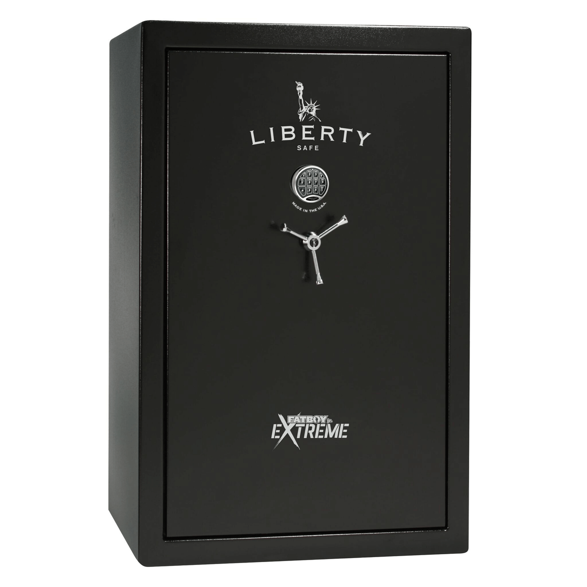 Fatboy Jr. Series | Level 3 Security | 75 Minute Fire Protection | 48XL | Dimensions: 60.5&quot;(H) x 42&quot;(W) x 32&quot;(D) | Up to 64 Long Guns | Black Textured | Electronic Lock