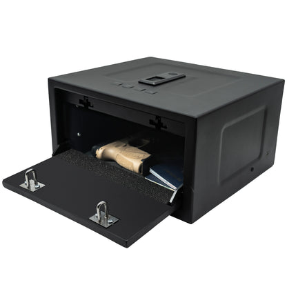 HDV-250X | Biometric Handgun Vault | 11.125”(D) X 12.374”(W) X 6.689”(H) Exterior Dimensions | Black - Open