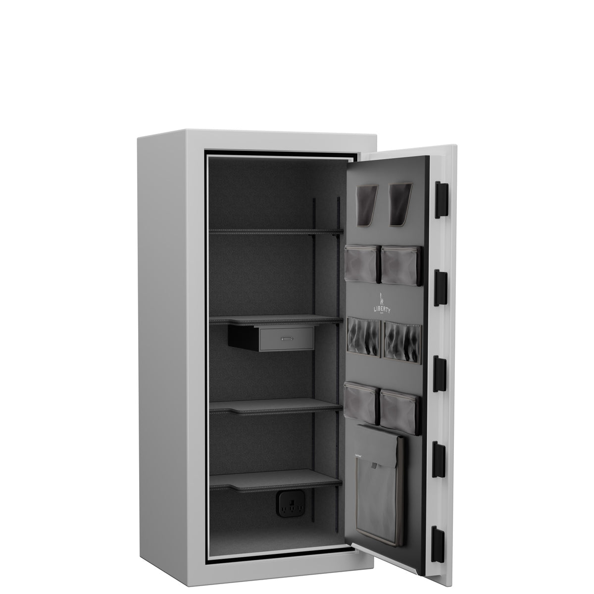 Home SE | Home Series 20 | Level 4 Security | 90 Minute Fire Protection | Dimensions: 60.5&quot;(H) x 28&quot;(W) x  20&quot;(D) | Icy White Gloss Limited Edition Safe Colors - Open Door