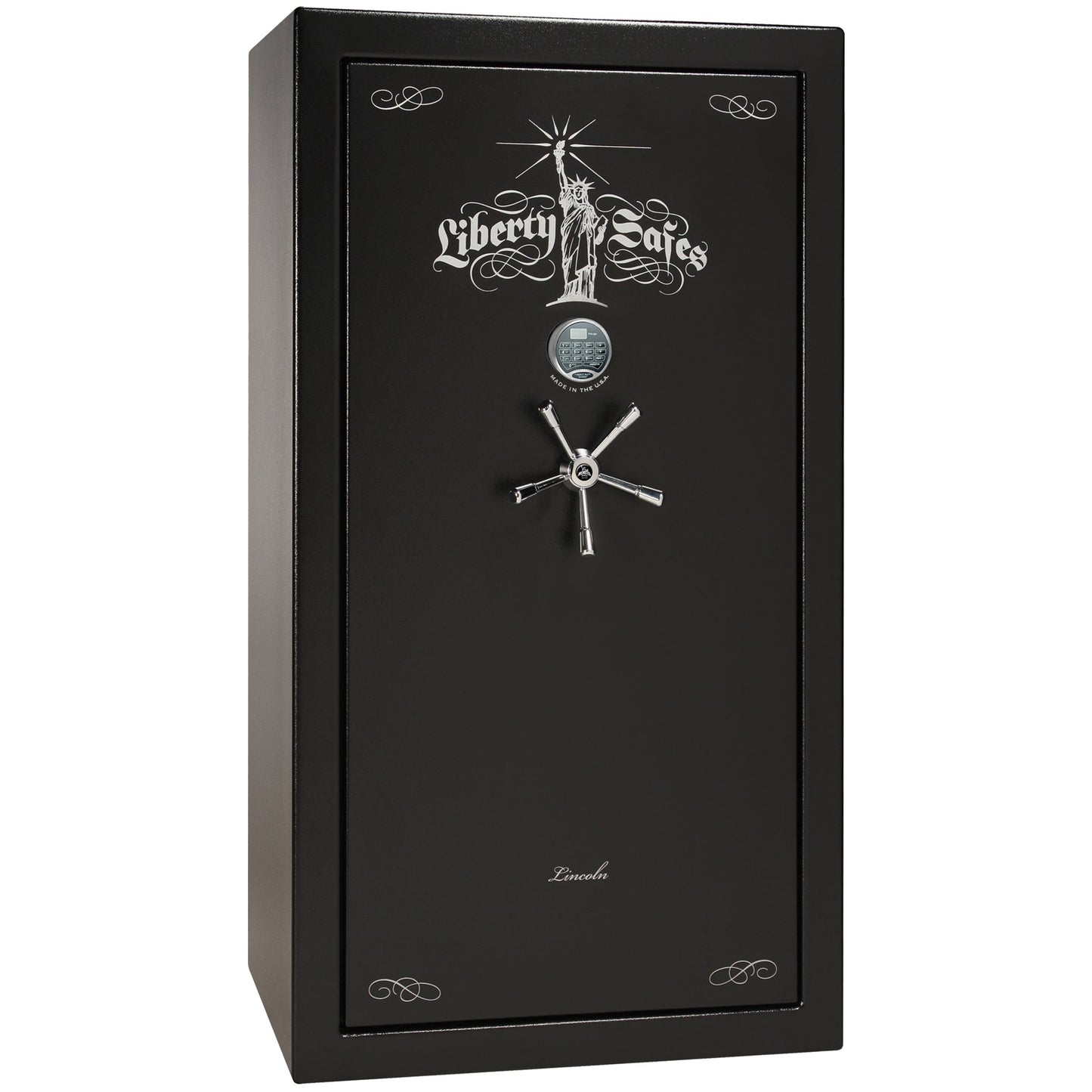 Lincoln Series | Level 7 Security | 2 Hour Fire Protection | 40 | Dimensions: 66.5"(H) x 36"(W) x 27.5”(D*) | Textured Black | Electronic Lock - Closed