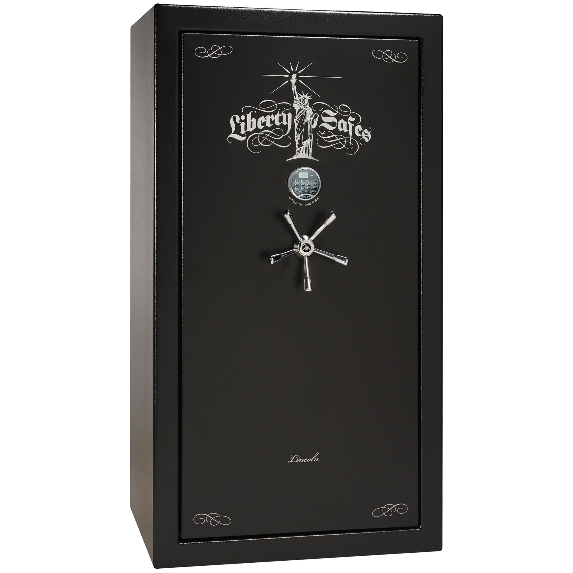 Lincoln Series | Level 7 Security | 2 Hour Fire Protection | 40 | Dimensions: 66.5"(H) x 36"(W) x 27.5”(D*) | Textured Black | Electronic Lock - Closed