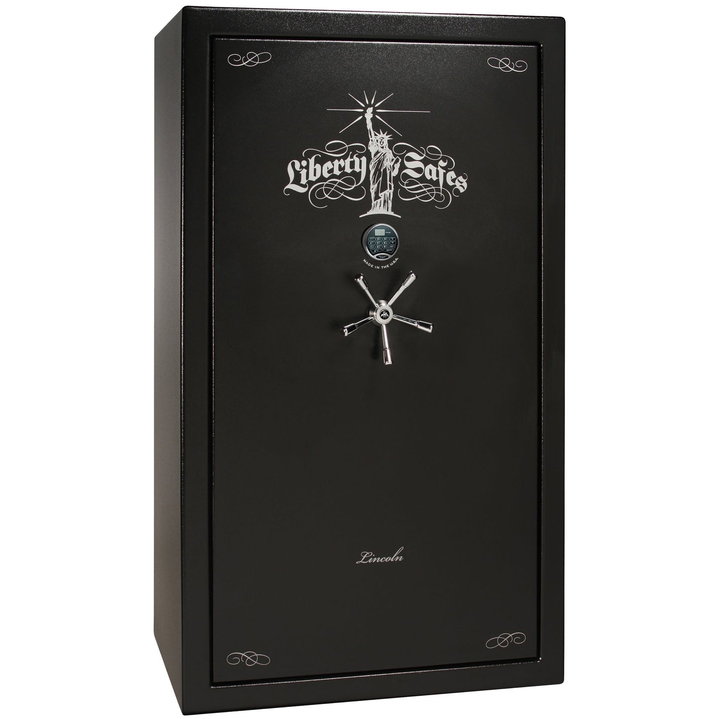 Lincoln Series | Level 7 Security | 2 Hour Fire Protection | 50 | Dimensions: 72.5”(H) x 42”(W) x 27.5”(D*) | Textured Black | Electronic Lock - Closed