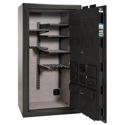 Franklin Series | Level 5 Security | 110 Minute Fire Protection | 40 | DIMENSIONS: 66.5"(H) X 36"(W) X 27.5"(D*) | Black Gloss | ProFlex Modular Shelving - Open Door Empty