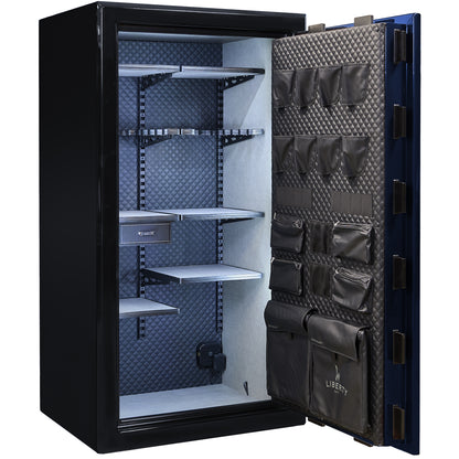 Presidential Series | Level 10 Security | 2.5 Hours Fire Protection | 40 | Dimensions: 66”(H) x 36”(W) x 27.75"(D*) | Blue Gloss | Mechanical Lock - Open