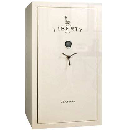 USA Series | Level 3 Security | 60 Minute Fire Rating | 50 | Dimensions: 72.5"(H) x 42"(W) x 27.5"(D) | White Gloss | Electronic Lock - closed