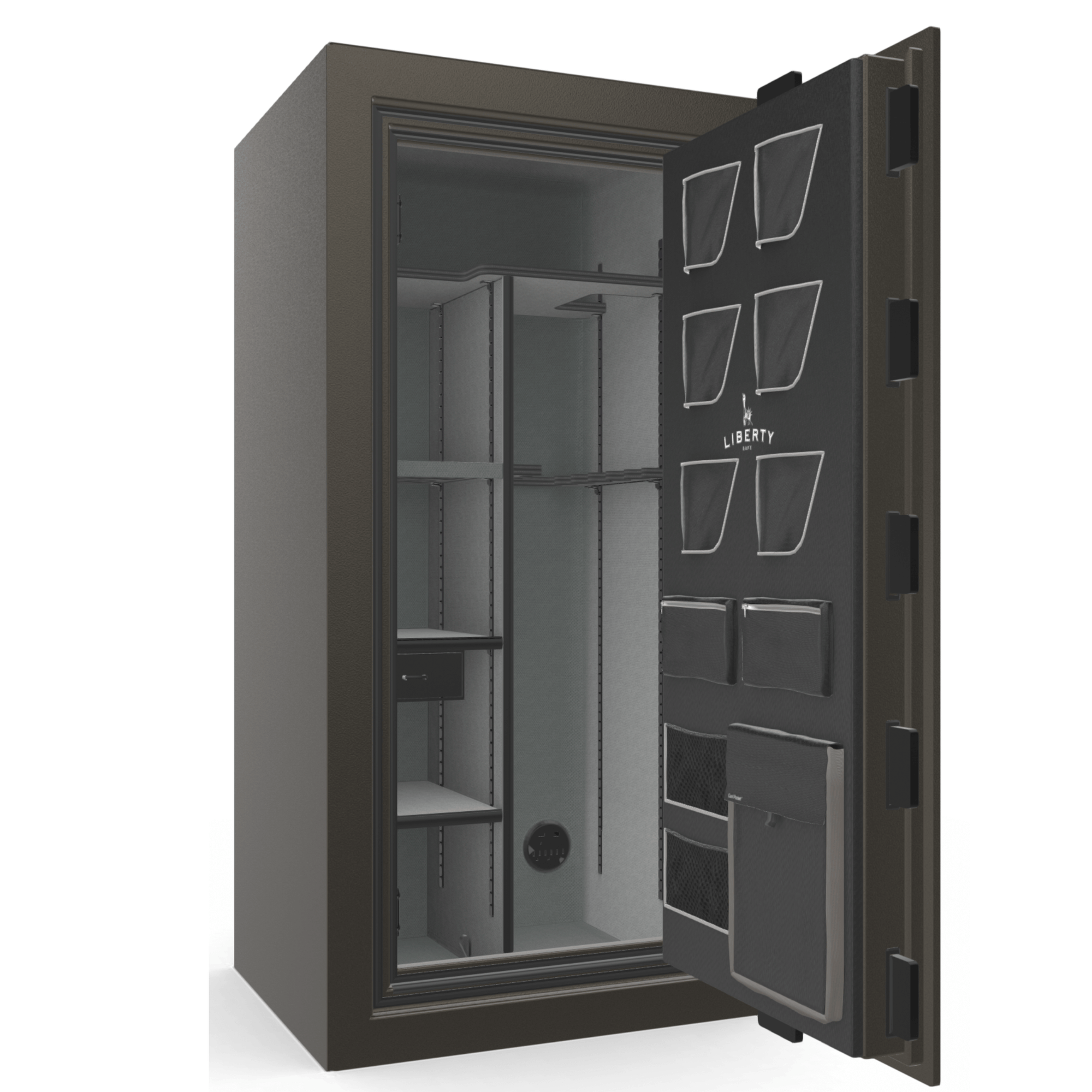 Classic Plus Series | Level 7 Security | 110 Minute Fire Protection | 25 | DIMENSIONS: 60.5"(H) X 30"(W) X 28.5"(D) | Gray Marble | Mechanical Lock